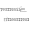 Thumbnail Image 2 of 1/2 CT. T.W. Diamond Vintage-Style Split Row Line Bracelet in Sterling Silver - 7.25"