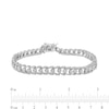 Thumbnail Image 3 of 1/2 CT. T.W. Diamond Vintage-Style Split Row Line Bracelet in Sterling Silver - 7.25"