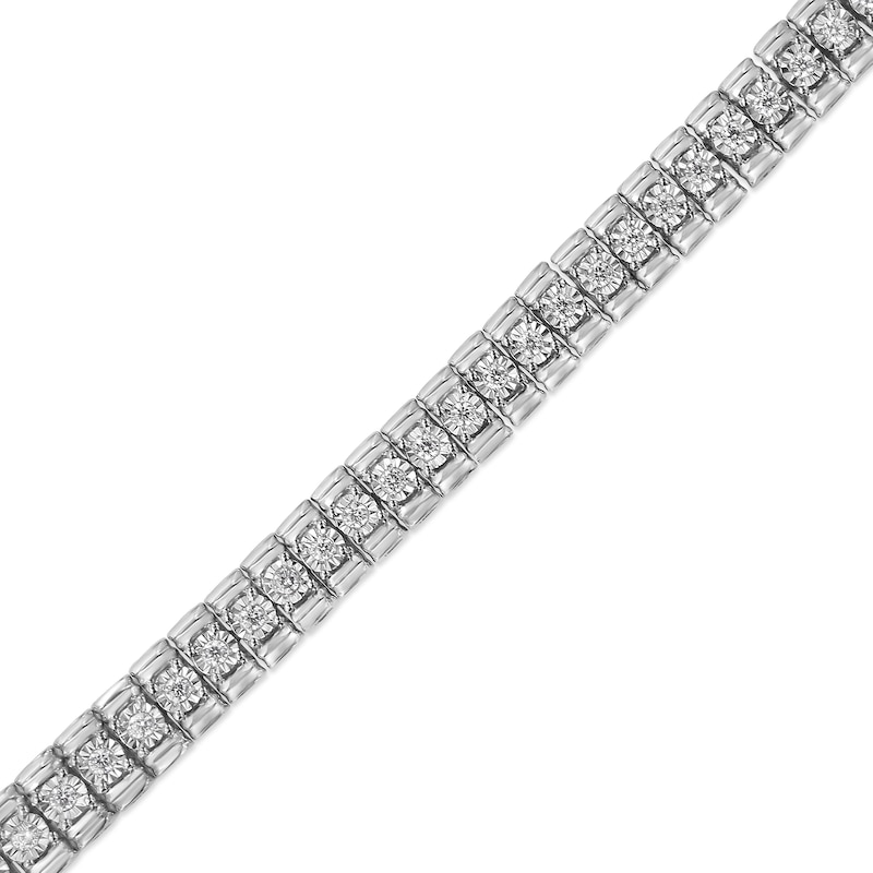 Main Image 1 of 1 CT. T.W. Diamond Collar Line Bracelet in Sterling Silver - 7.25"