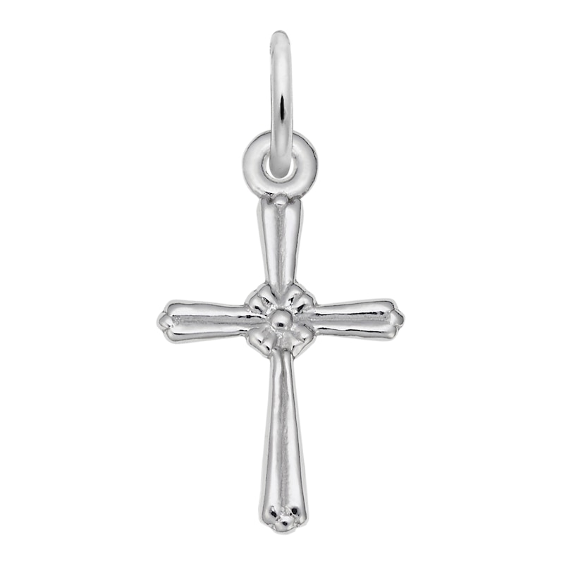 Rembrandt Charms® Floral Cross in Sterling Silver