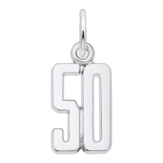 Rembrandt CharmsÂ® Number "50" in Sterling Silver