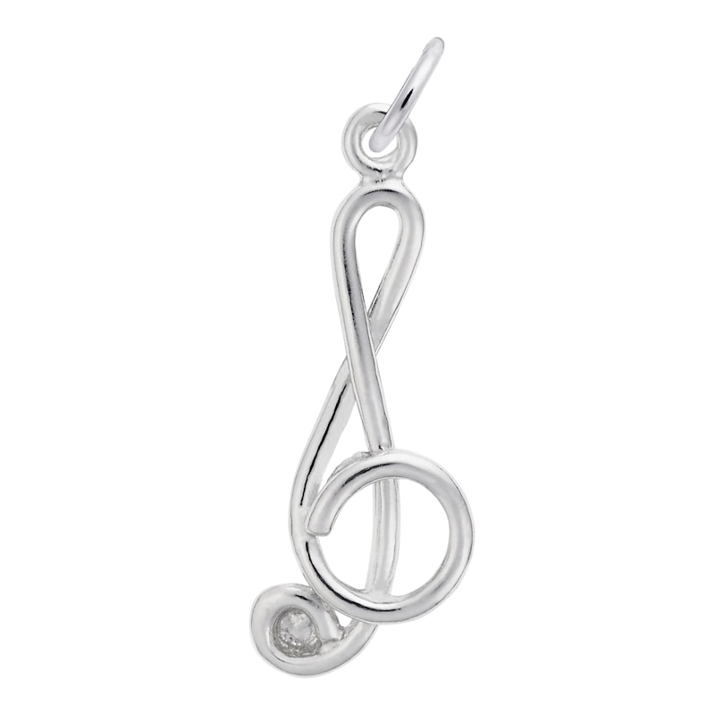 Main Image 1 of Rembrandt Charms® Abstract Treble Clef in Sterling Silver