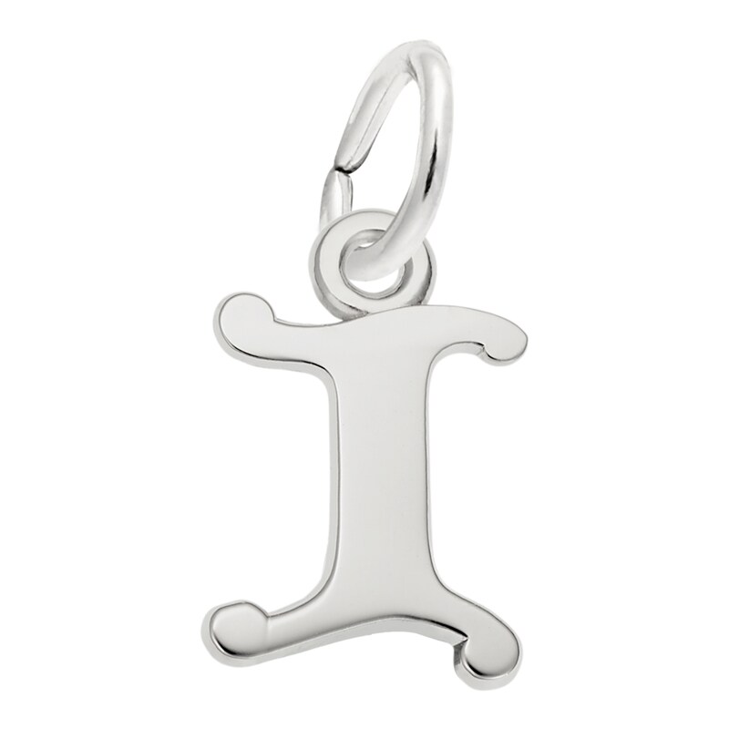 Main Image 1 of Rembrandt Charms® Cursive "I" Initial in Sterling Silver