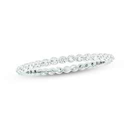 1/2 CT. T.W. Diamond Scallop Eternity Band in 10K White Gold