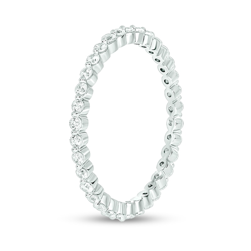 Main Image 2 of 1/2 CT. T.W. Diamond Scallop Eternity Band in 10K White Gold
