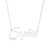 Thumbnail Image 0 of Free-Hand Script Name Necklace in Sterling Silver (1 Line)