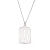 Thumbnail Image 3 of Uppercase Initial Cut-Out Octagonal Dog Tag Pendant in Sterling Silver (1 Letter)