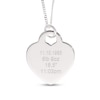 Thumbnail Image 1 of Mother's Engravable Birth Stats Heart Disc Pendant in Sterling Silver (1 Date and 1-4 Lines)