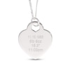 Thumbnail Image 0 of Mother's Engravable Birth Stats Heart Disc Pendant in Sterling Silver (1 Date and 1-4 Lines)