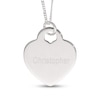 Thumbnail Image 3 of Mother's Engravable Birth Stats Heart Disc Pendant in Sterling Silver (1 Date and 1-4 Lines)