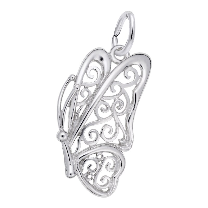 Main Image 1 of Rembrandt Charms® Filigree Butterfly in Sterling Silver