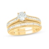 Thumbnail Image 1 of 1 CT. T.W. Diamond Vintage-Style Bridal Set in 14K Gold (I/I2)