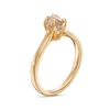 Thumbnail Image 2 of 1 CT. T.W. Rough-Cut Champagne and White Diamond Solitaire Engagement Ring in 14K Gold