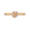 Thumbnail Image 3 of 1 CT. T.W. Rough-Cut Champagne and White Diamond Solitaire Engagement Ring in 14K Gold