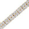 Thumbnail Image 1 of 10 CT. T.W. Diamond Double Row Line Bracelet in 14K Gold - 7.25"