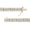 Thumbnail Image 2 of 10 CT. T.W. Diamond Double Row Line Bracelet in 14K Gold - 7.25"