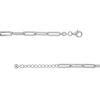 Thumbnail Image 3 of 4.5mm Alternating Multi-Finish Paper Clip Link Chain Bracelet in Sterling Silver - 8"