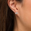 Multi-Finish Bee Stud Earrings in Sterling Silver