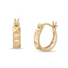 Pyramid Studded Hoop Earrings in 10K Gold