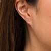 Thumbnail Image 2 of Cursive &quot;faith&quot; and &quot;love&quot; Mismatch Stud Earrings in 10K Gold