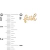 Thumbnail Image 3 of Cursive &quot;faith&quot; and &quot;love&quot; Mismatch Stud Earrings in 10K Gold