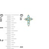 Thumbnail Image 3 of Swiss Blue Topaz Mini Cross Stud Earrings in 10K Gold