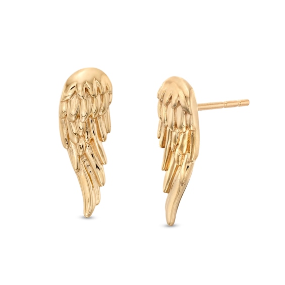 Angel Wings Stud Earrings in 10K Gold