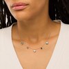 Thumbnail Image 2 of Swiss, London and Sky Blue Topaz Alternating Dangle Station Necklace in 10K Gold