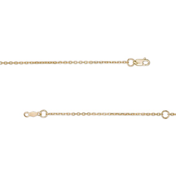 Swiss, London and Sky Blue Topaz Alternating Dangle Station Necklace in 10K Gold
