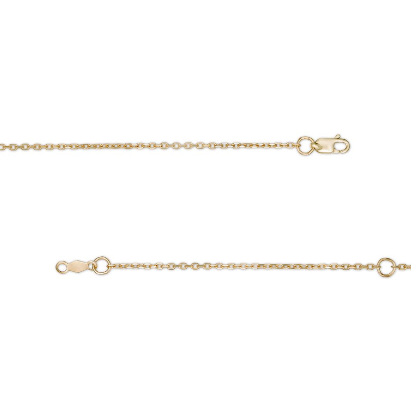 Main Image 3 of Swiss, London and Sky Blue Topaz Alternating Dangle Station Necklace in 10K Gold