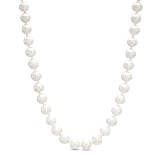 Imperial® 6.0-7.0mm Freshwater Cultured Pearl Strand Choker Necklace with 14K Gold Extender and Clasp-16"