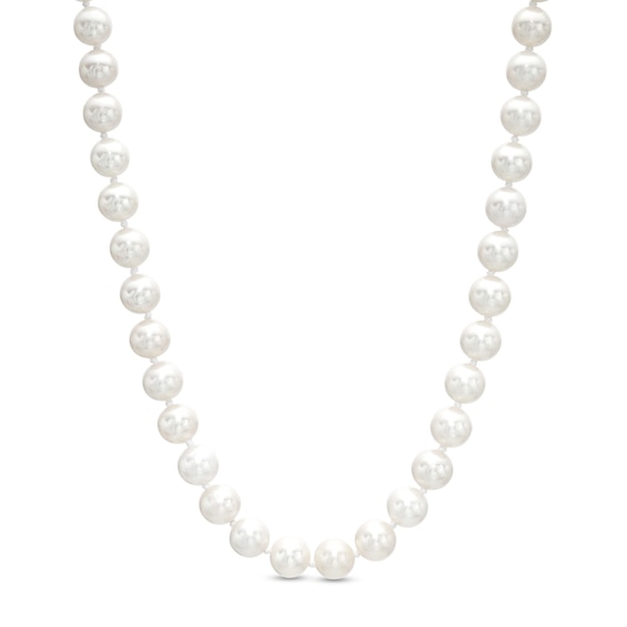 ImperialÂ® 6.0-7.0mm Cultured Freshwater Pearl Strand Choker Necklace with 14K Gold Extender and Clasp - 16"