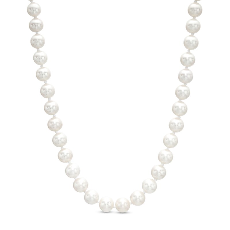 IMPERIAL® 6.0-7.0mm Cultured Freshwater Pearl Strand Choker Necklace with 14K Gold Extender and Clasp - 16"