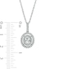 Thumbnail Image 3 of Oval White Lab-Created Sapphire Pendant in Sterling Silver