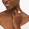 Thumbnail Image 2 of 2 CT. T.W. Cushion-Shaped Multi-Diamond Double Frame Split Shank Ring in 10K White Gold