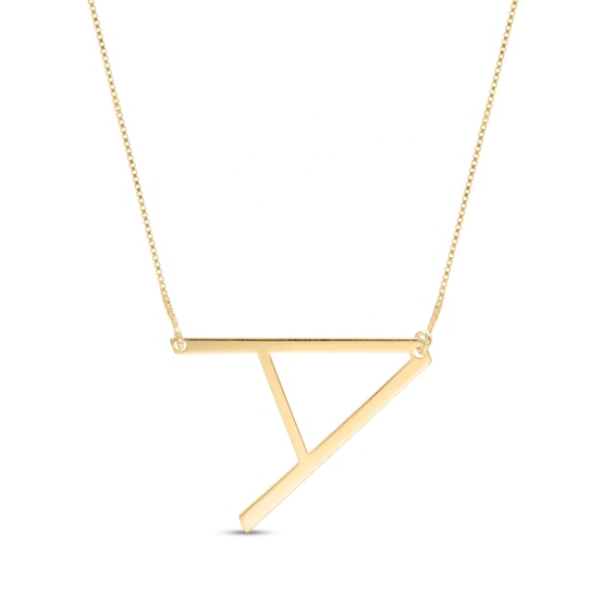 Sideways Letter K Initial Necklace - Silver & Gold