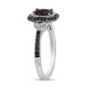 Thumbnail Image 2 of Enchanted Disney Villains Garnet and 1/2 CT. T.W. Black and White Diamond Engagement Ring in 14K Two-Tone Gold