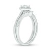 Thumbnail Image 2 of 1/2 CT. T.W. Diamond Frame Vintage-Style Flower Bridal Set in 10K White Gold (I/I2)