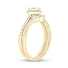 Thumbnail Image 2 of 1/2 CT. T.W. Diamond Frame Vintage-Style Flower Bridal Set in 10K Gold (I/I2)