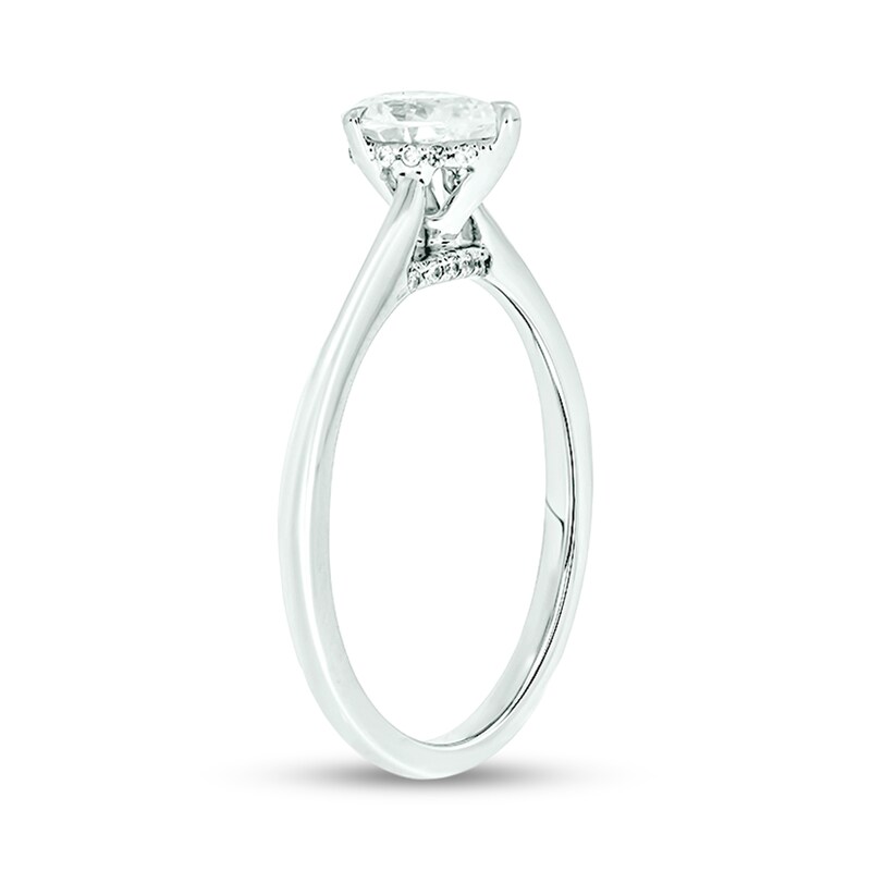 Main Image 2 of 1/2 CT. T.W. Pear-Shaped Diamond Solitaire Engagement Ring in 14K White Gold (I/I2)