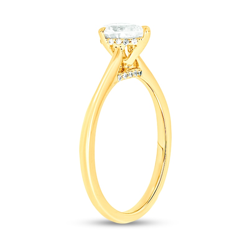 Main Image 2 of 1/2 CT. T.W. Pear-Shaped Diamond Solitaire Engagement Ring in 14K Gold (I/I2)
