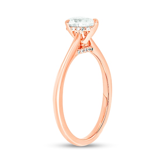 1/2 CT. T.w. Pear-Shaped Diamond Solitaire Engagement Ring in 14K Rose Gold (I/I2)