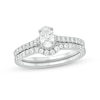 Thumbnail Image 1 of 1 CT. T.W. Oval Diamond Bridal Set in 14K White Gold (I/I2)