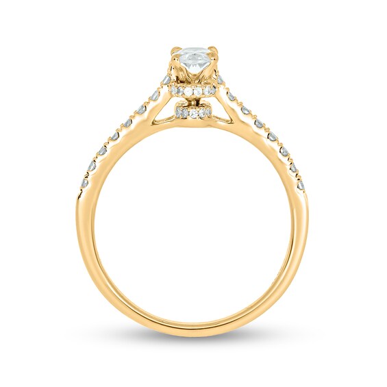 1 CT. T.w. Oval Diamond Bridal Set in 14K Gold (I/I2)