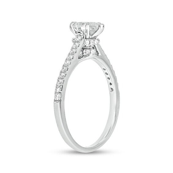 3/4 CT. T.w. Pear-Shaped Diamond Engagement Ring in 14K White Gold (I/I2)