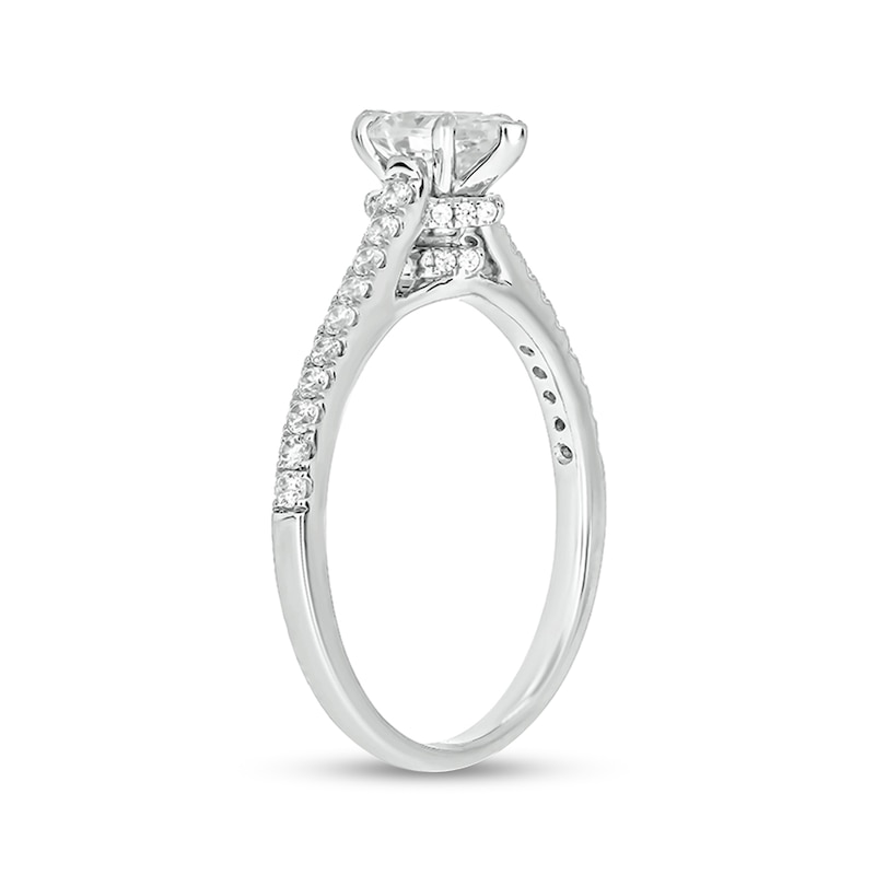 Main Image 2 of 3/4 CT. T.W. Pear-Shaped Diamond Engagement Ring in 14K White Gold (I/I2)