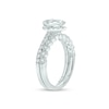Thumbnail Image 2 of 1 CT. T.W. Pear-Shaped Diamond Frame Bridal Set in 14K White Gold (I/I2)