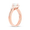 Thumbnail Image 2 of 1 CT. T.W. Pear-Shaped Diamond Frame Contour Bridal Set in 14K Rose Gold (I/I2)