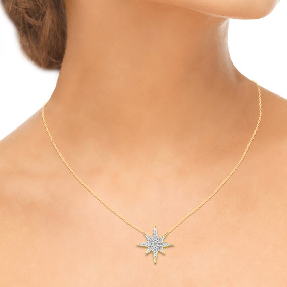 1/6 CT. T.w. Diamond North Star Necklace in 10K Gold