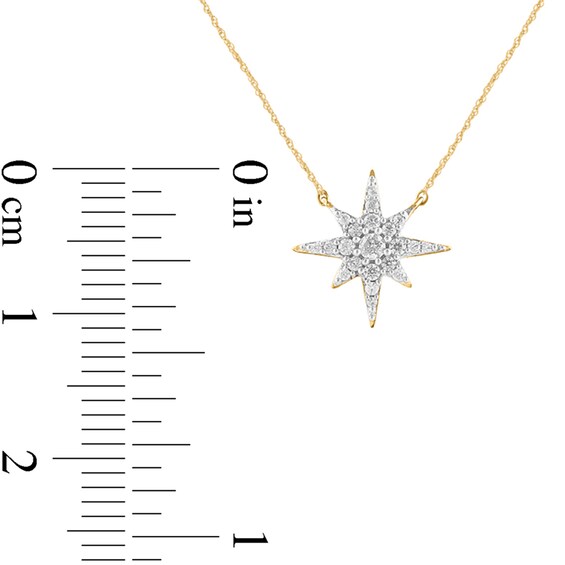 1/6 CT. T.w. Diamond North Star Necklace in 10K Gold